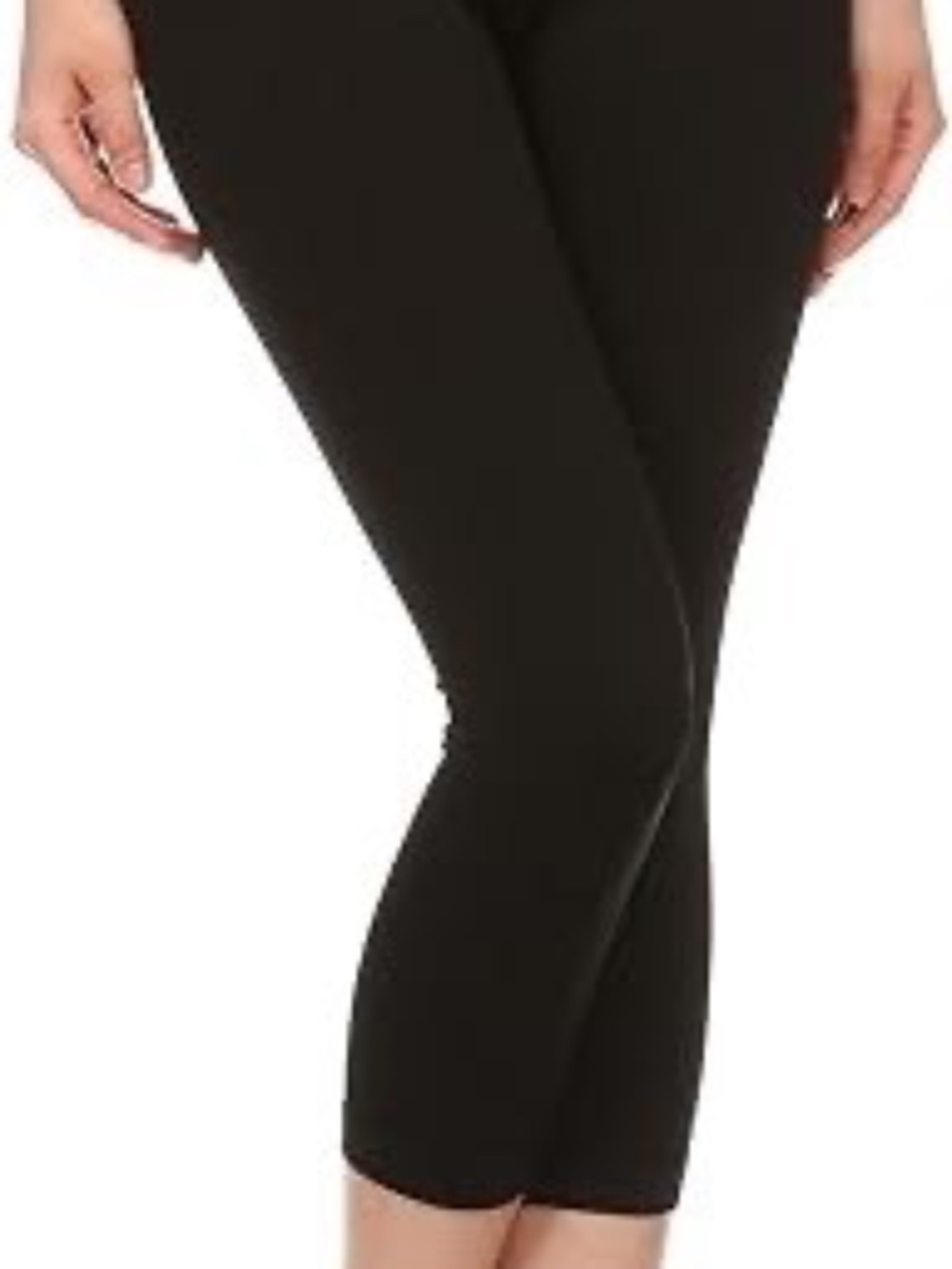 Yelete Black High Waist Seamless Footless Tights / Legging Size ~ One Size